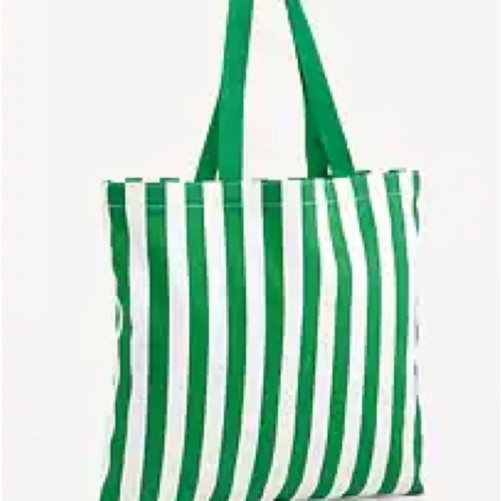 NWT OLD NAVY Printed Canvas Tote Bag Color:
GREEN STRIPE